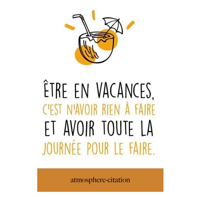 être en vacance