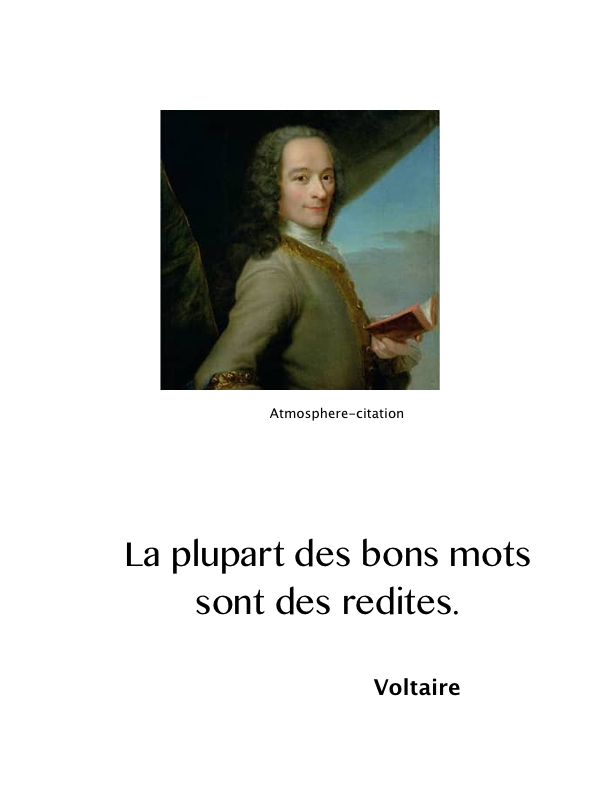 La plupart des bons mots sont des redites