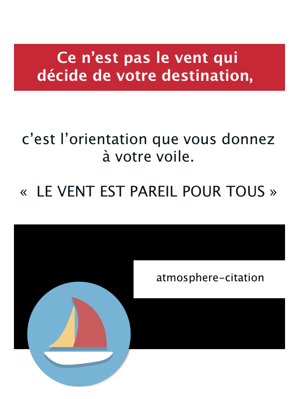 Ce n’est pas le vent qui décide de votre destination